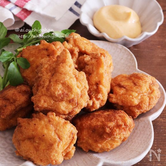 おもてなしにも＊大人が喜ぶむね肉×豆腐のめんマヨナゲット♡