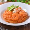 海老のトマトクリームパスタ│ワンパンで完成♪生クリーム不使用