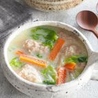 【鶏団子の豆乳スープ】簡単つるふわあったまる