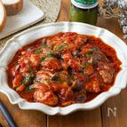 【家族大絶賛♡バジル香る♪とろとろなすと鶏肉のトマト煮込み】