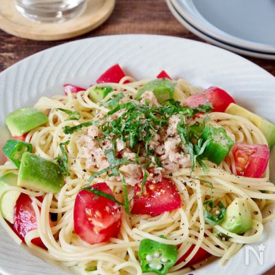 夏☆白だし冷製パスタ