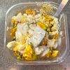 レンジで簡単【かぼちゃと卵のデリ風クリチサラダ】の工程3