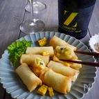 とうもろこしと大葉のひとくちチーズ春巻き