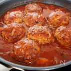 『デミ風トマト煮込みハンバーグ』フライパン１つ！子供が喜ぶ☆