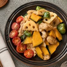 レンジで簡単【鶏とかぼちゃの甘辛照り炒め風】ご飯が進む♡