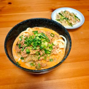 まろみの作ってみた!投稿(ピリ辛キムチうどん【ランチにもおすすめ！】)