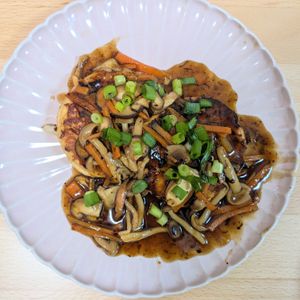 ゆいの作ってみた!投稿(【鶏ひき肉ときのこの和風あんかけハンバーグ】ほっこり和食♡)