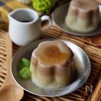 まるでプリン？豆乳ココア＆バナナのプリン型アイス