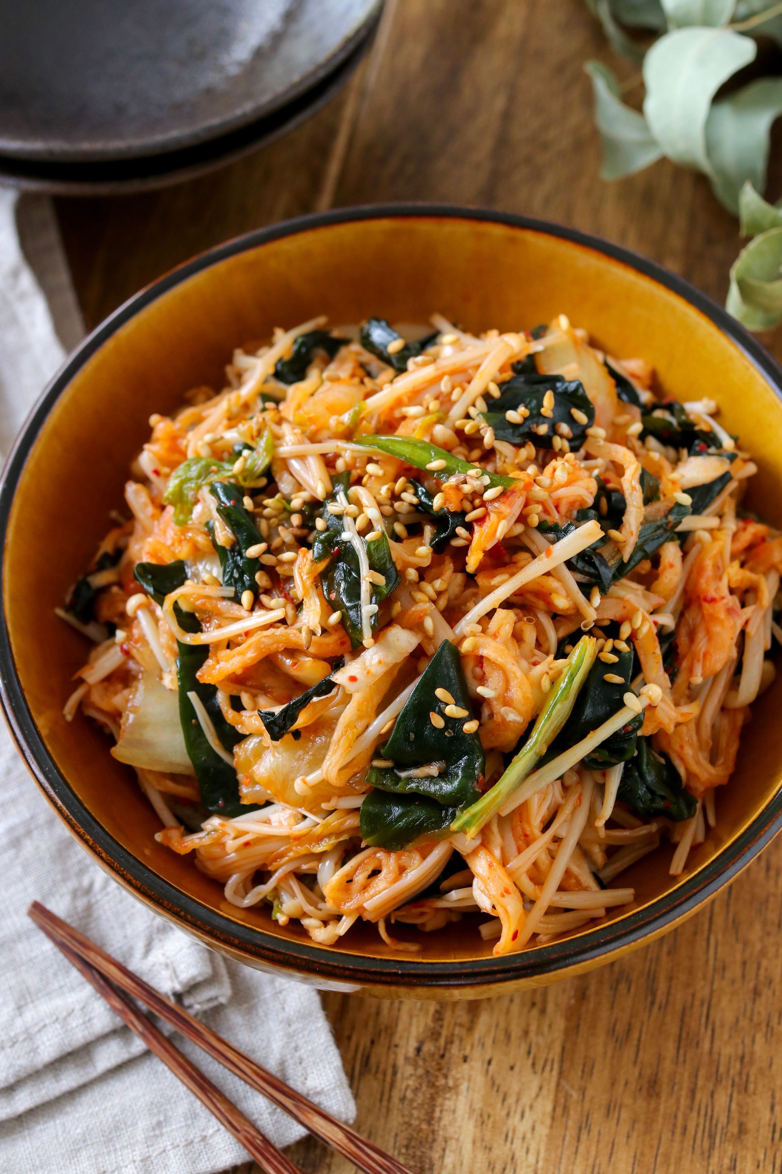 切干大根とえのきの腸活キムチサラダ