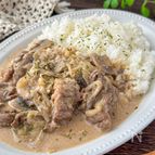 家にある調味料で♪【ビーフストロガノフ】バレンタインにも◎