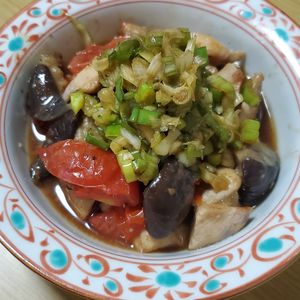 週一だけは頑張ります💦の作ってみた!投稿(【鶏むね肉と彩り野菜の香味だれ】体が喜ぶ♪ポン酢で簡単おかず)