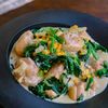 ほうれん草とコーンと鶏肉のクリーム煮