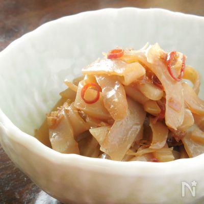ヒラヒラこんにゃくのピリ辛煮
