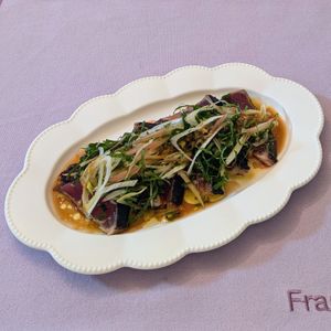 𝔂𝓾𝓶𝓲🍓の作ってみた!投稿(カツオとたっぷり薬味の和風カルパッチョ)