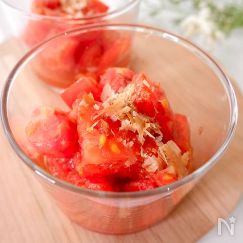 〈おかかトマト〉3分でできる味付け3つと混ぜるだけ爆速副菜！