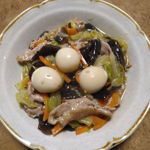 ももの作ってみた!投稿(【豚こまキャベツの中華丼】キャベツがシャキッとおいしい♪)