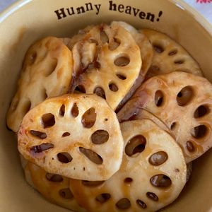 万福の作ってみた!投稿(1分副菜『甘辛オイスター蓮根』レンジで簡単！お弁当にも♡)