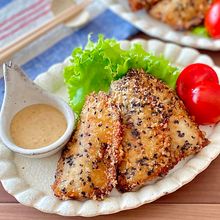お魚が苦手な方にも♡ごま風味のアジフライ