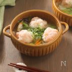 えび団子と白菜のスープ。はんぺんでふわふわ♪