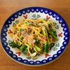 みわの作ってみた!投稿(お手軽ワンパンで♩小松菜とベーコンの和風パスタ)