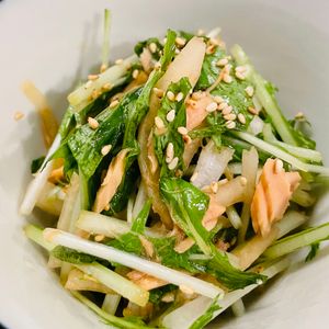 ちひろの作ってみた!投稿(やみつき!居酒屋風♪『大根と水菜のシャキシャキサラダ』)