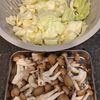 豆腐干とキャベツの中華風ごまポン和えの工程1