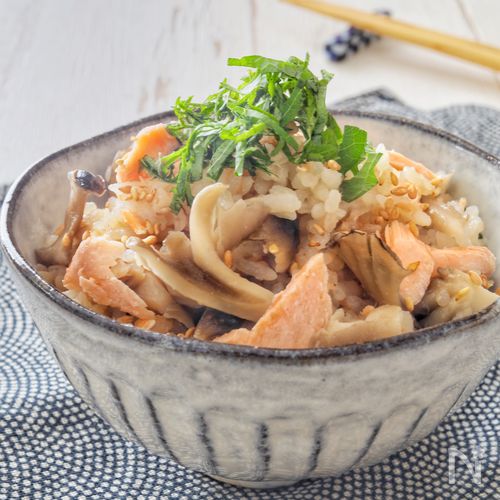 鮭ときのこの炊き込みご飯