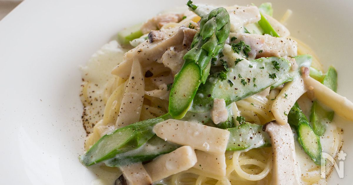 アスパラとエリンギのチーズクリームパスタ 生クリーム不要 By Tomoko レシピサイト Nadia ナディア プロの料理家のおいしいレシピ