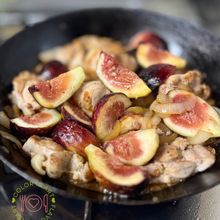 鶏もも肉といちじくのバルサミコ煮込み
