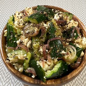 楽ラク手抜キッチン🐶🐾の作ってみた!投稿(お醤油ドレッシング《豆腐ときゅうりの和風サラダ》)