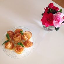 林檎と洋梨のお花パイ