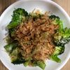 キキとララの作ってみた!投稿(ワンパン10分♪焼きブロッコリーのチーズおかかのせ)