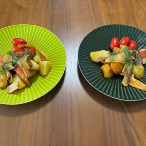 こむぎの作ってみた!投稿(秋のごちそう『鮭とじゃがいもの照り焼き』)