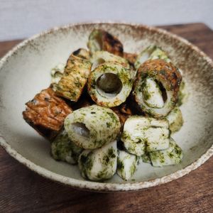 takoの作ってみた!投稿(〖ちくわと長芋の磯辺焼き〗スグデキおかず！お酒のお供にも♪)