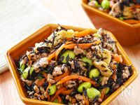 ワンパンで簡単！減塩◎【ひじきと野菜のそぼろ煮】お弁当にも