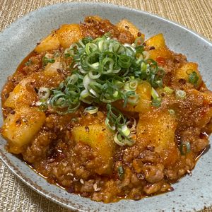 楽ラク手抜キッチン🐶🐾の作ってみた!投稿(ピリ辛！麻婆とうがん)