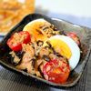 莉子の作ってみた!投稿(ゆで卵がボリュームアップ☆トマト塩昆布の味わいサラダ♪)