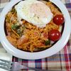 M*Pの作ってみた!投稿(簡単*茹で時間なし*焼きそば麺deナポリタンスパゲッティー☆)