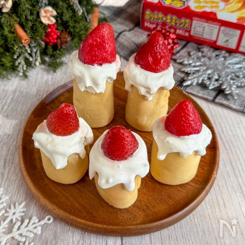 クリスマスに♪いちごのキャンドルケーキ