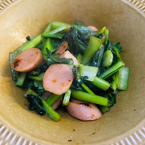 puricoの作ってみた!投稿(材料ふたつで副菜！《小松菜と魚肉ソーセージのオイスター炒め》)