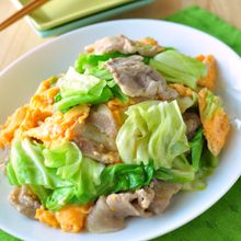 味付け簡単！【豚バラとキャベツのふわたま炒め】