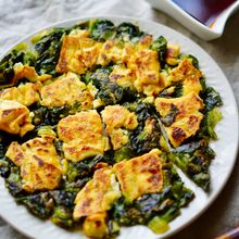 【厚揚げと小松菜のチヂミ】コスパすごっ!ヘルシーワンパン