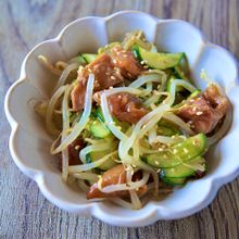 【鶏肉ともやしときゅうりのナムル】簡単で美味しい~😋
