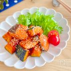 鮭とかぼちゃのごま照り焼き