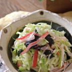春キャベツとカニカマののり塩サラダ【作り置き】