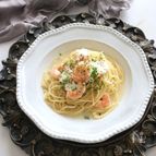 海老とモッツァレラの本鶏だしパスタ