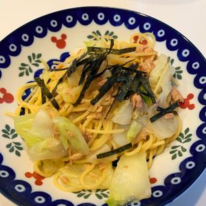 みわの作ってみた!投稿(和えるだけで簡単！ツナとキャベツの和風パスタ)