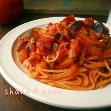 夏野菜たっぷり♪基本のトマトパスタ♪