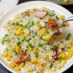 【ベーコンと夏野菜のガーリックピラフ】パンチが効いて食欲全開