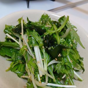 そらまめの作ってみた!投稿(水菜が最高に美味しい《韓国♡チョレギサラダ風》)